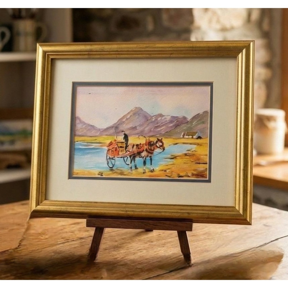 Original‎ Signed Brendan Timmons Watercolor Painting Connemara Ireland 12x15